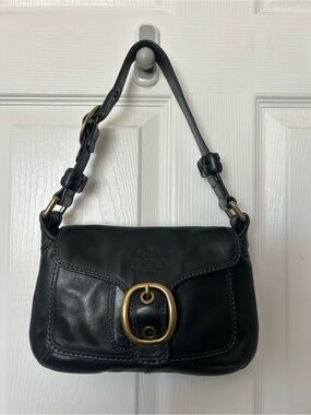 Coach Bleecker Legacy Tattersall Black Leather Shoulder Bag #11427